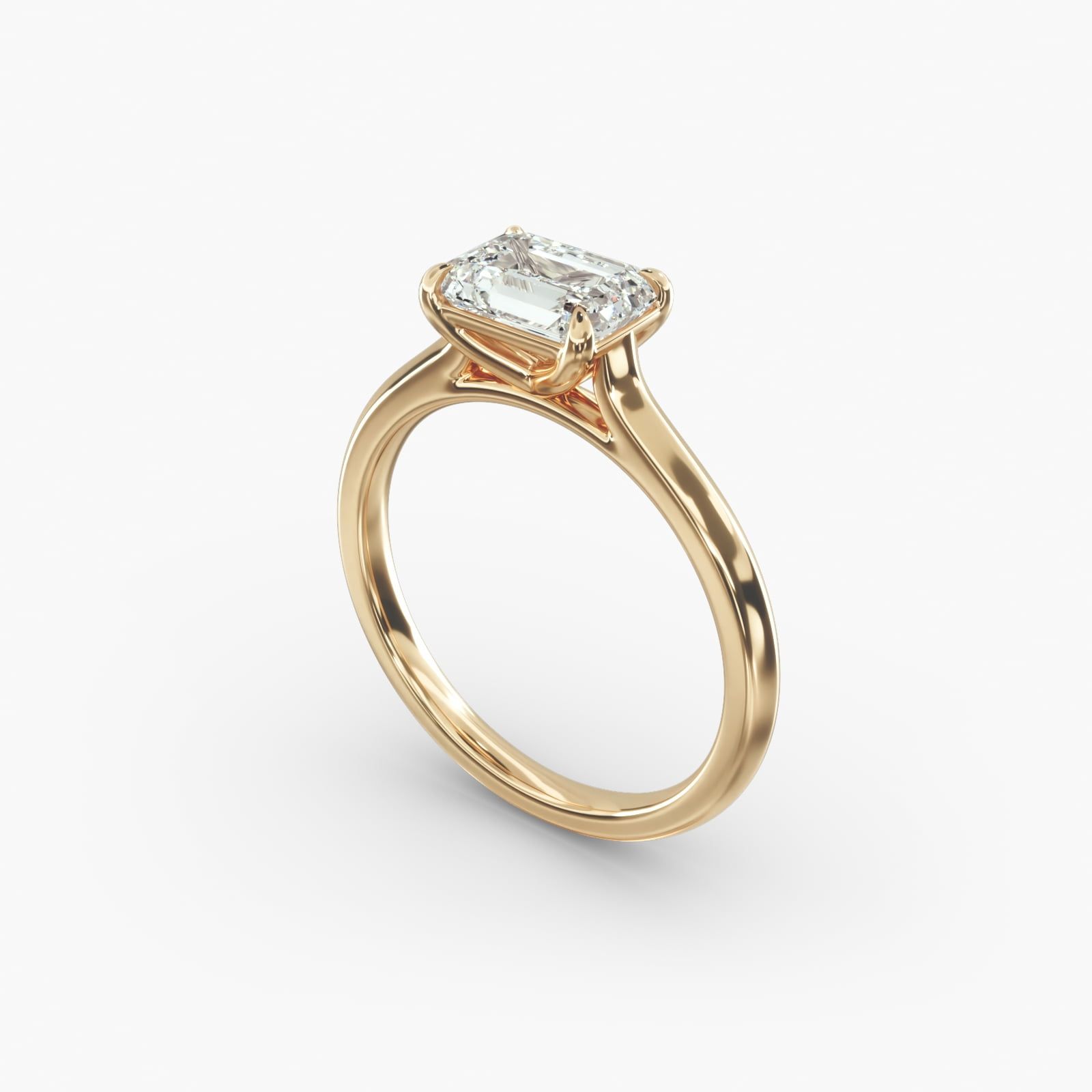 East West Solitaire in 14k Yellow Gold