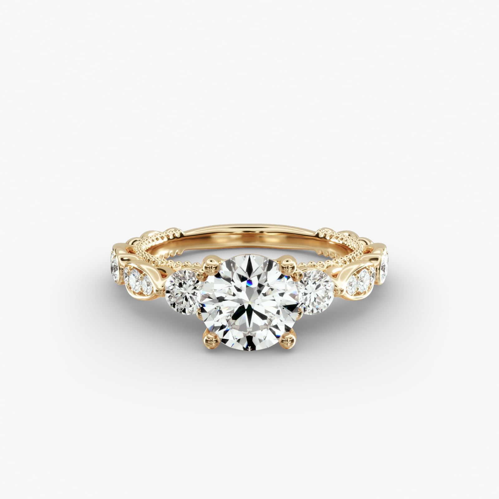 Blue nile three stone ring hotsell