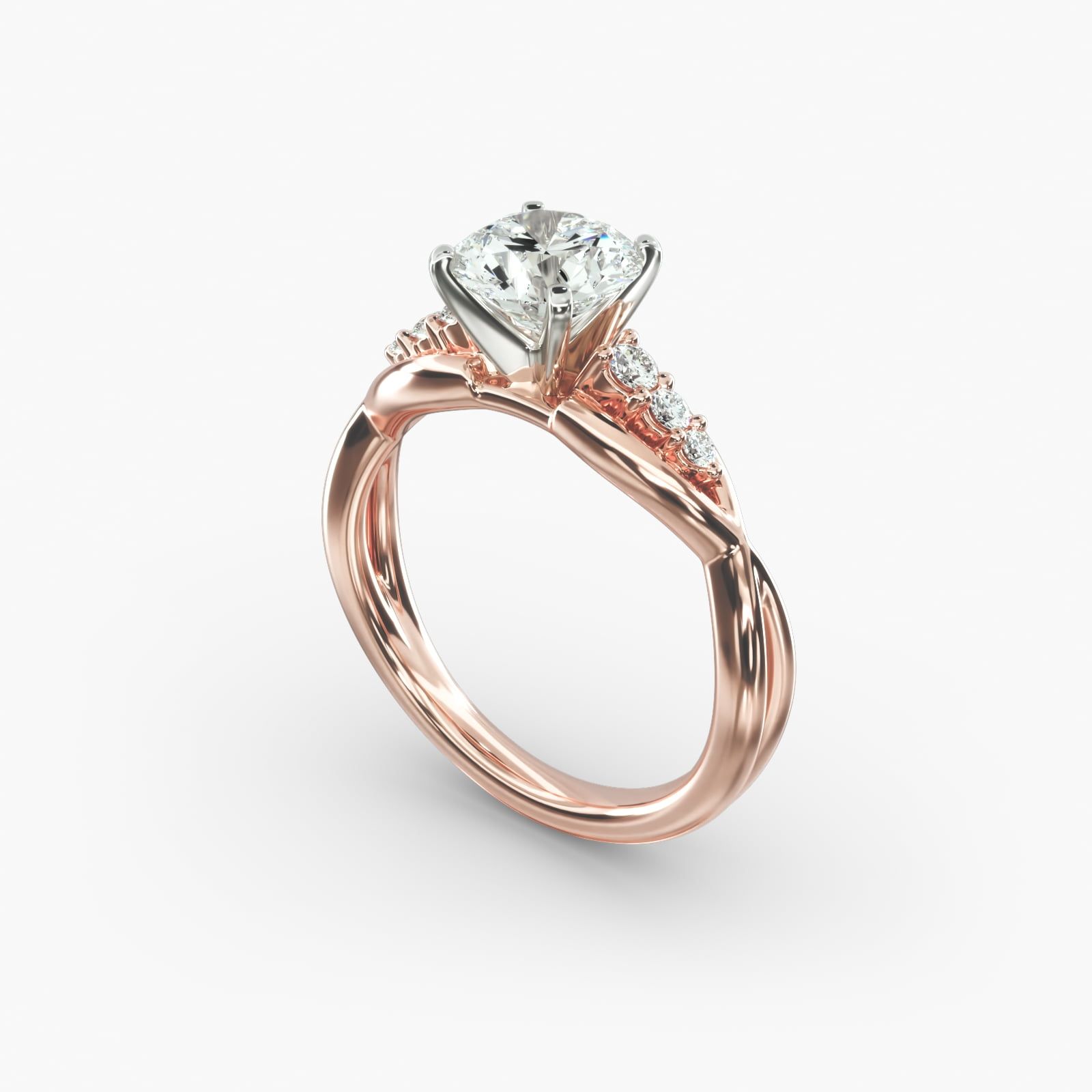 Blue nile rose gold engagement ring deals