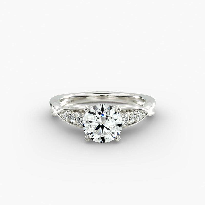 Diamond Sidestone Engagement Rings Blue Nile