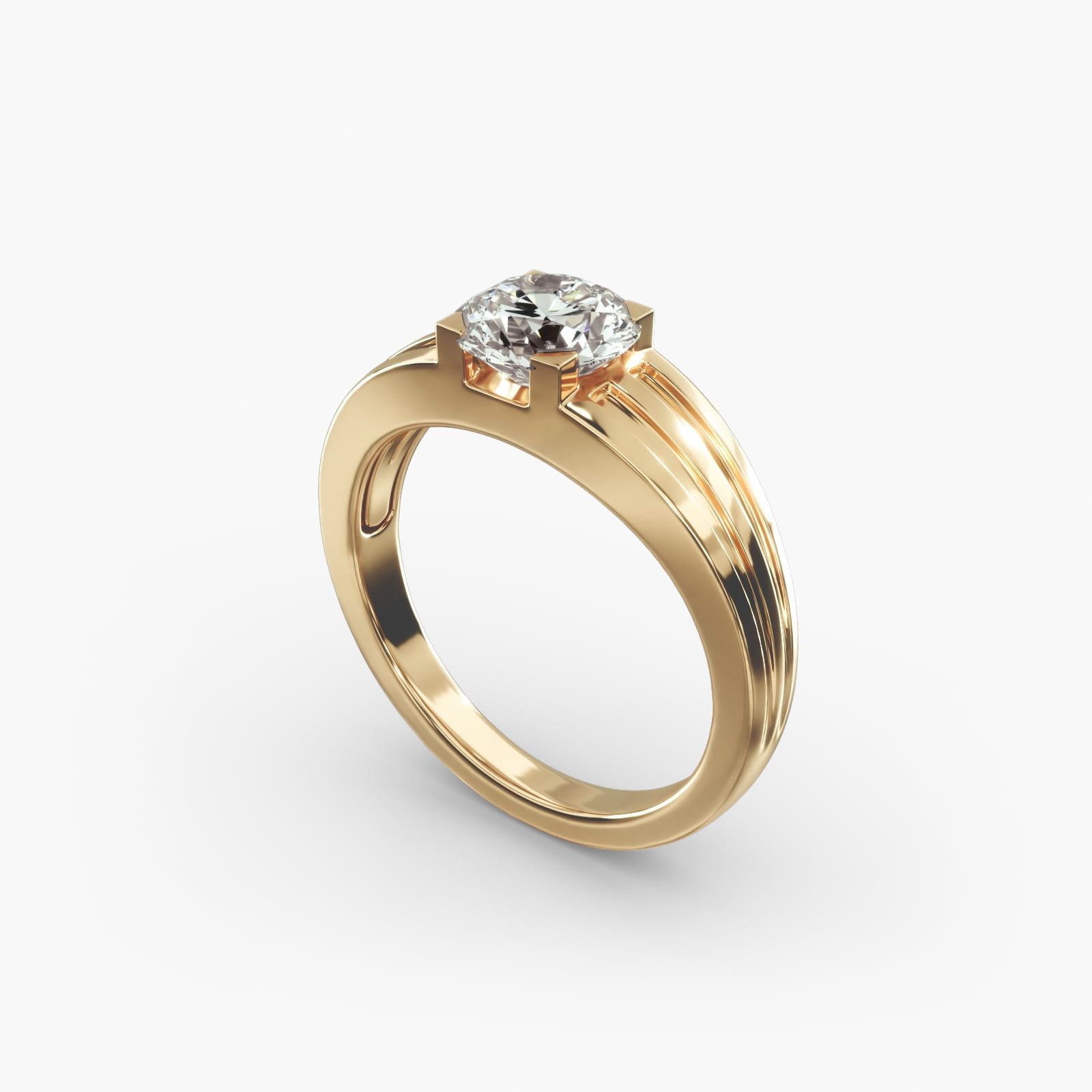 Tapered solitaire setting top