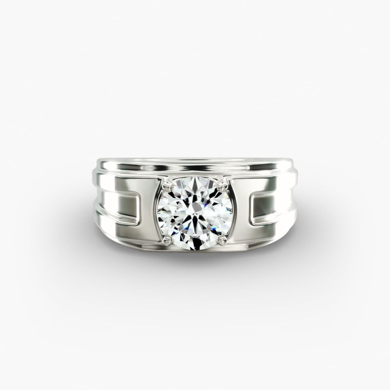 Single diamond ring price for man hot sale