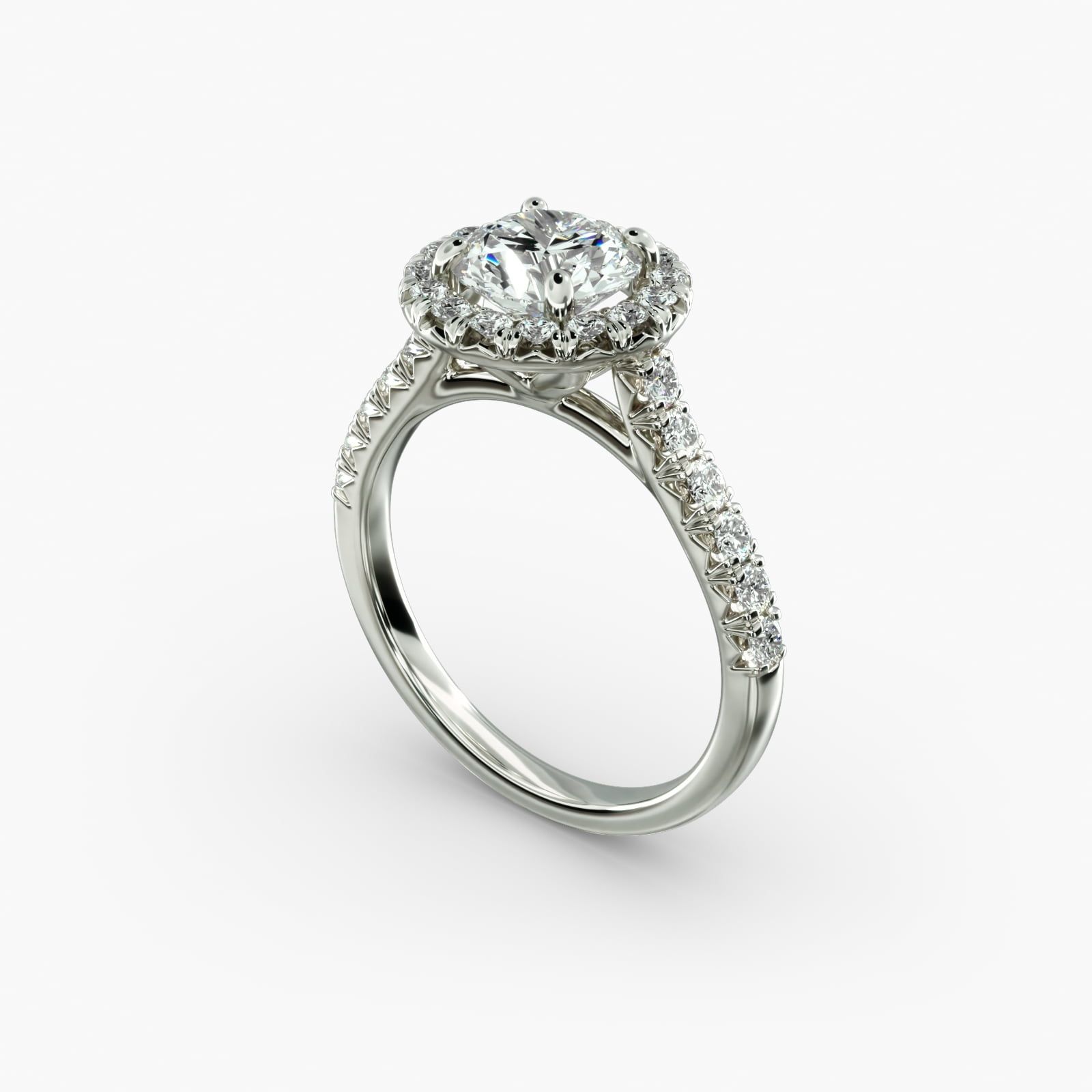 Pavé diamond halo setting hotsell