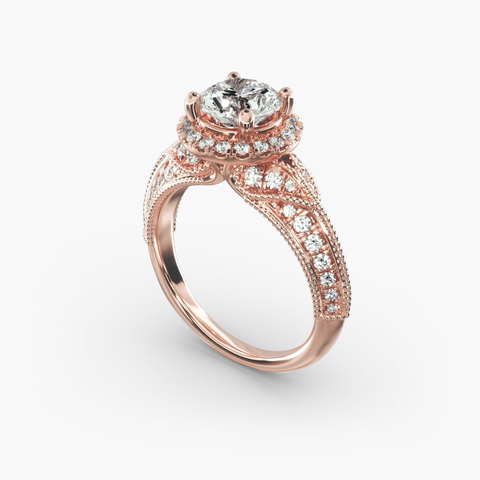 Zac posen rose gold engagement ring top
