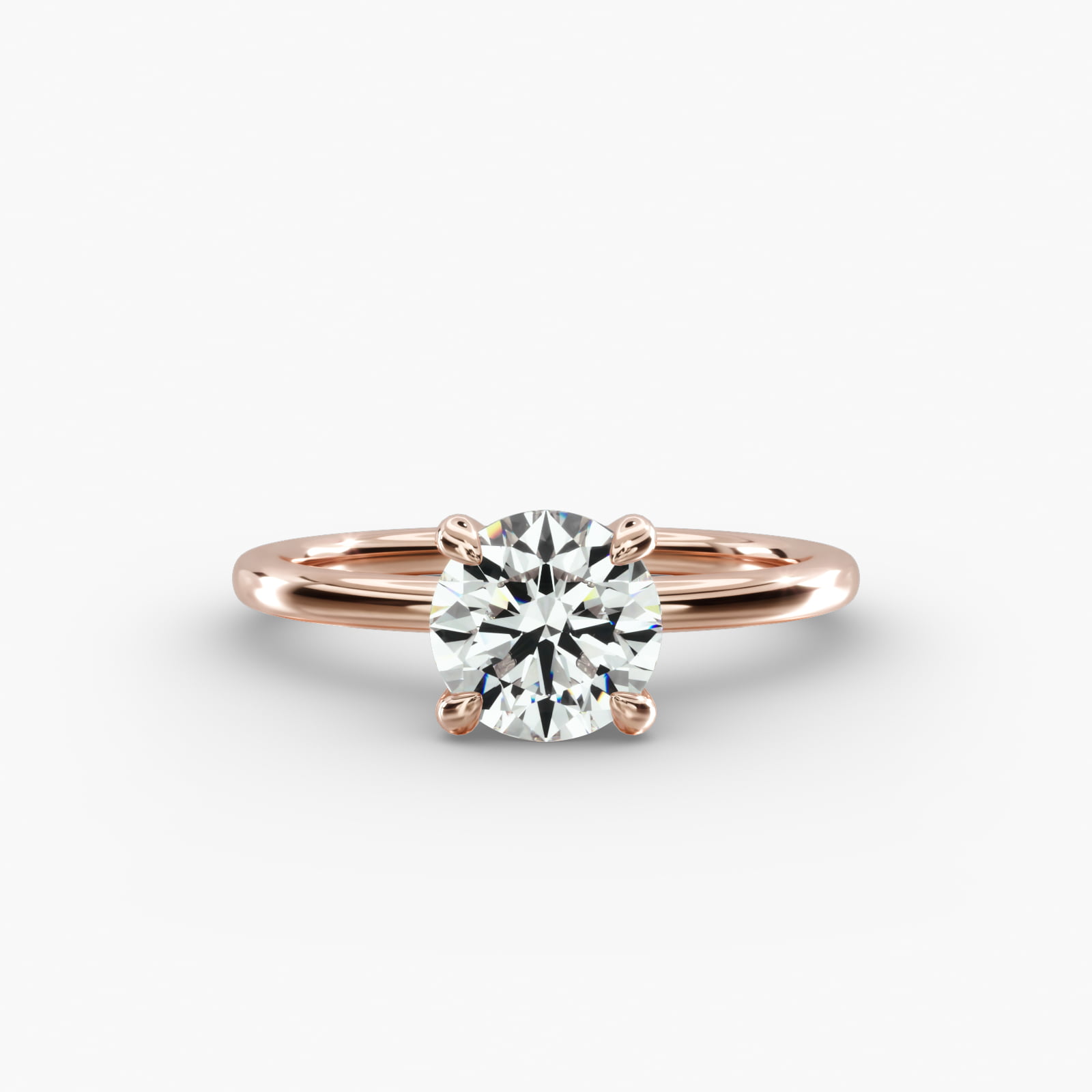 Solitaire Engagement Ring Classic Basket Head