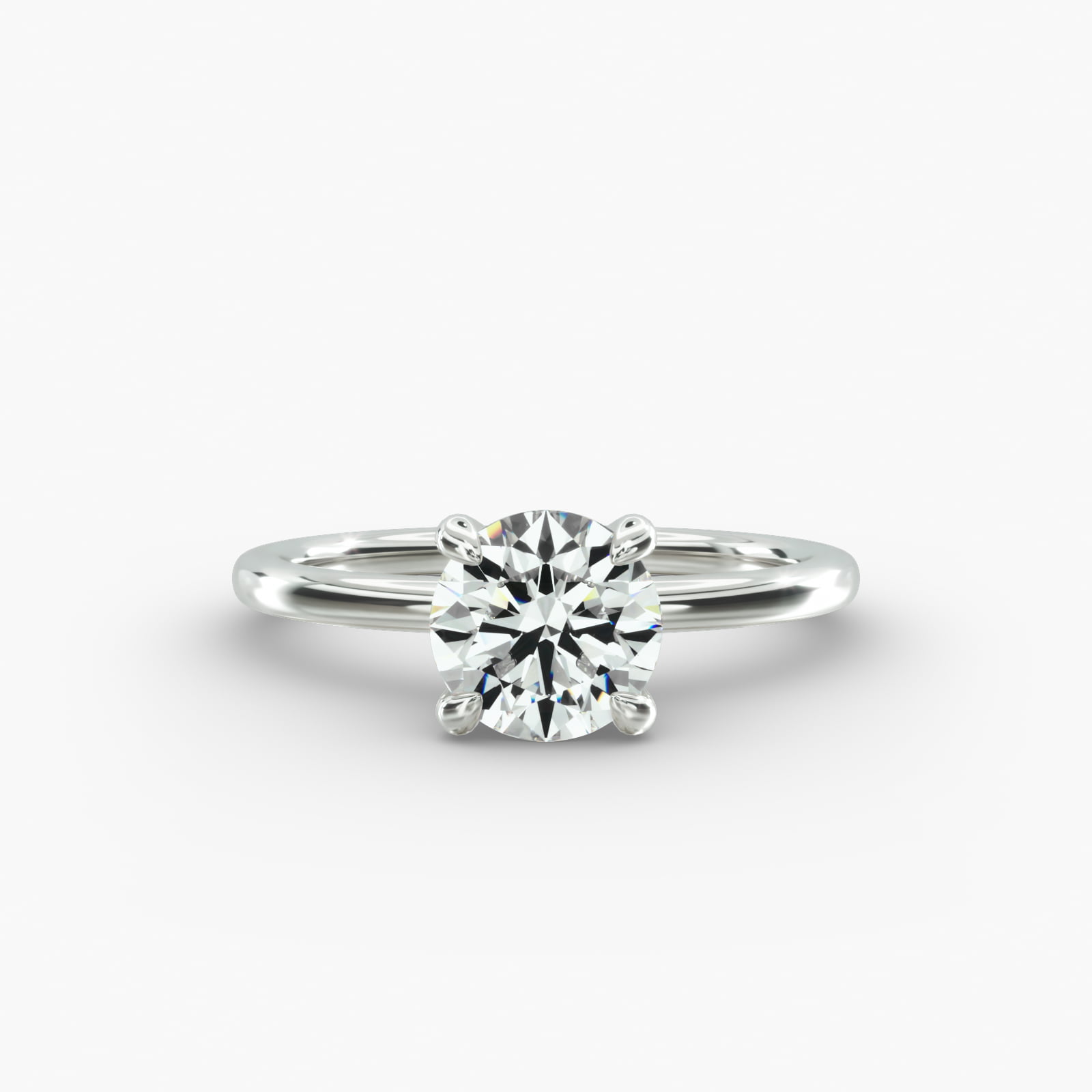 Solitaire Engagement Ring Classic Basket Head
