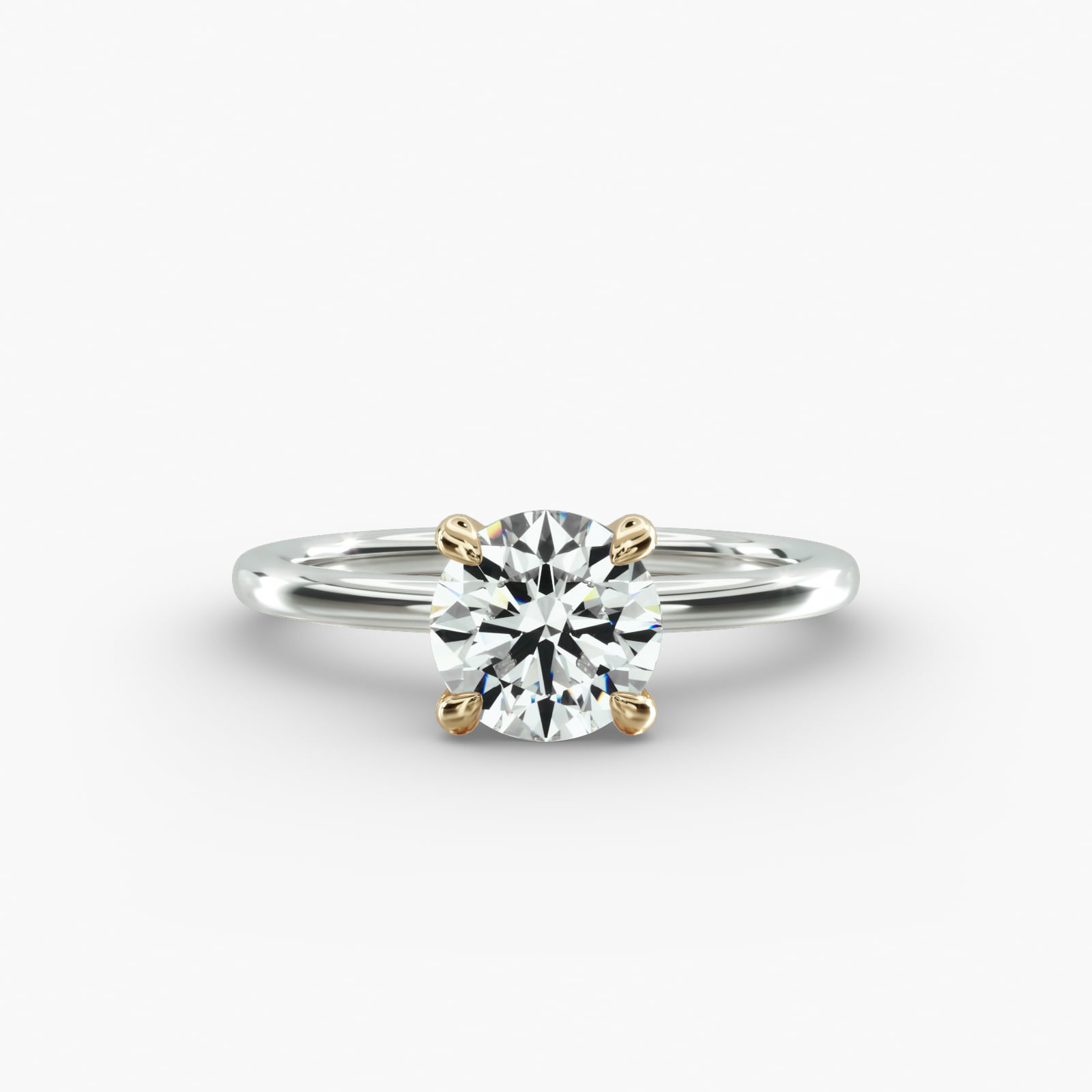 Solitaire Engagement Ring Classic Basket Head