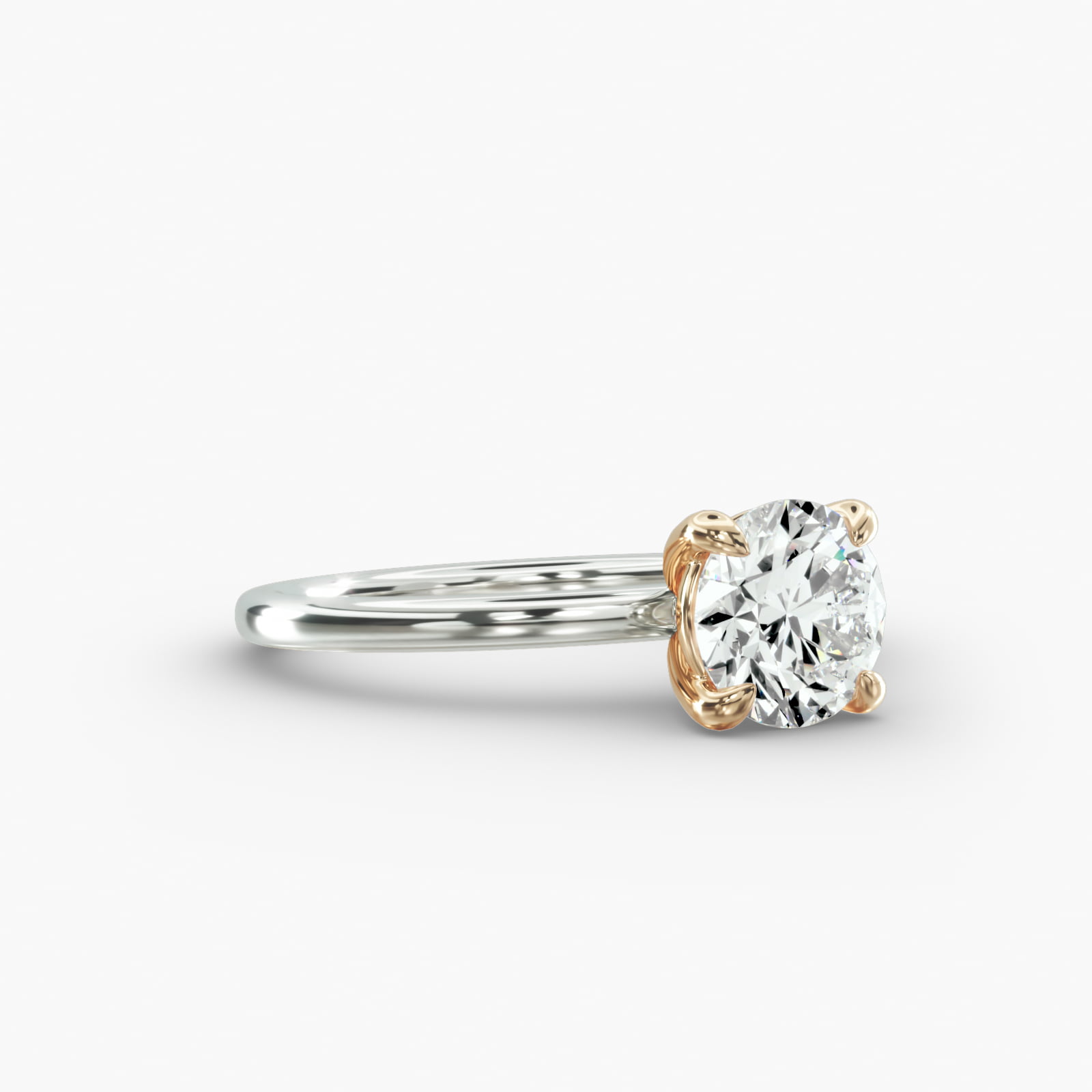 Solitaire Engagement Ring Classic Basket Head