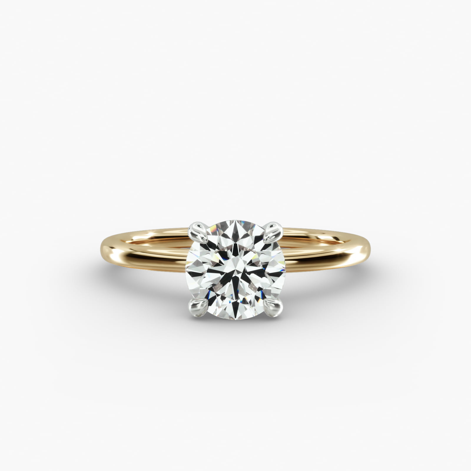 Solitaire Engagement Ring Classic Basket Head