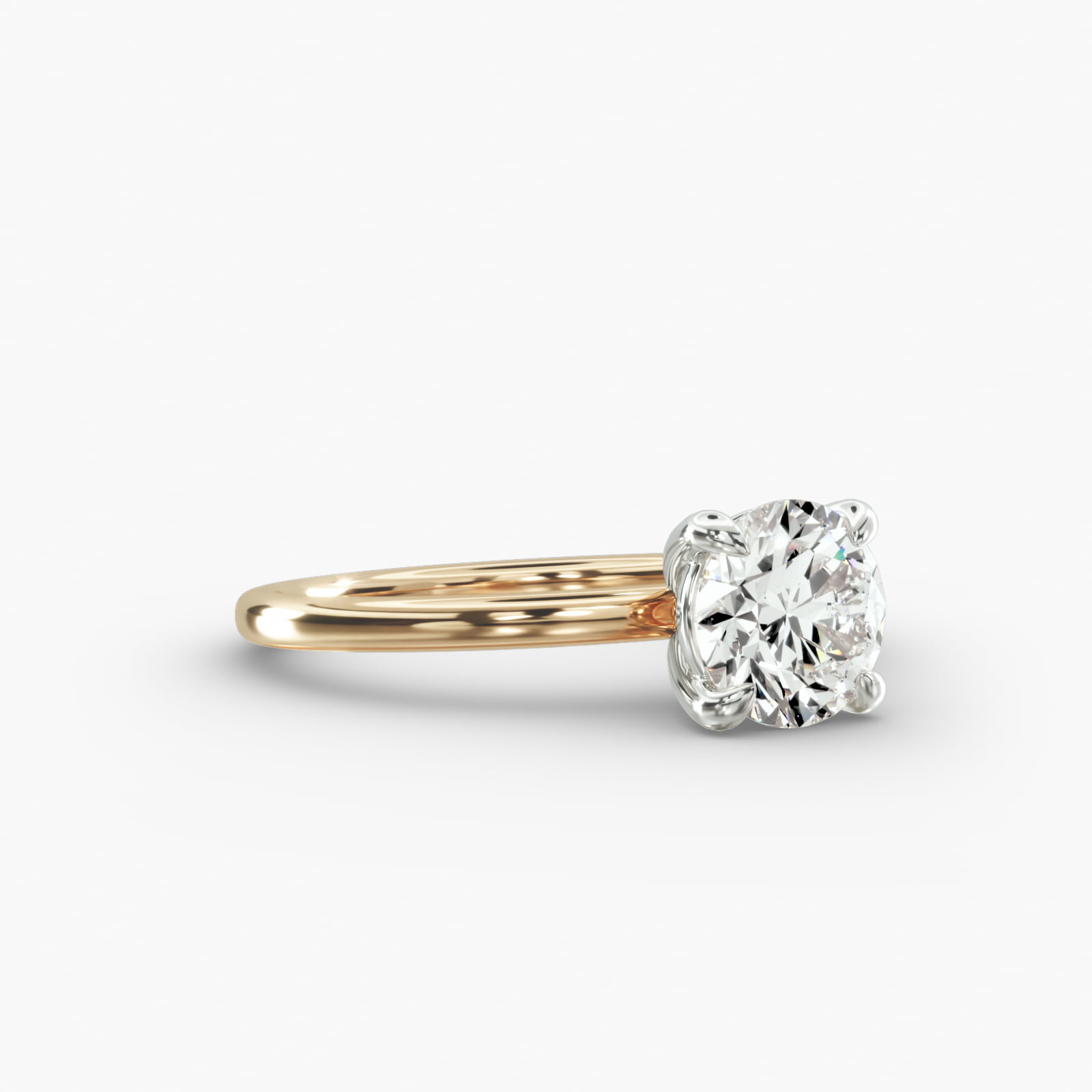 Solitaire Engagement Ring Classic Basket Head