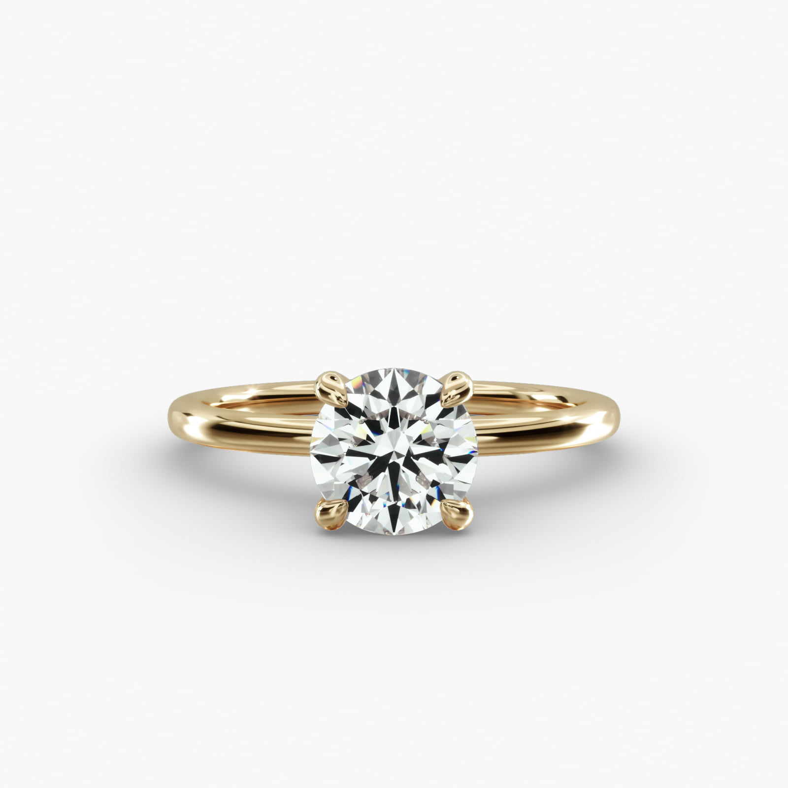 Solitaire Engagement Ring Classic Basket Head