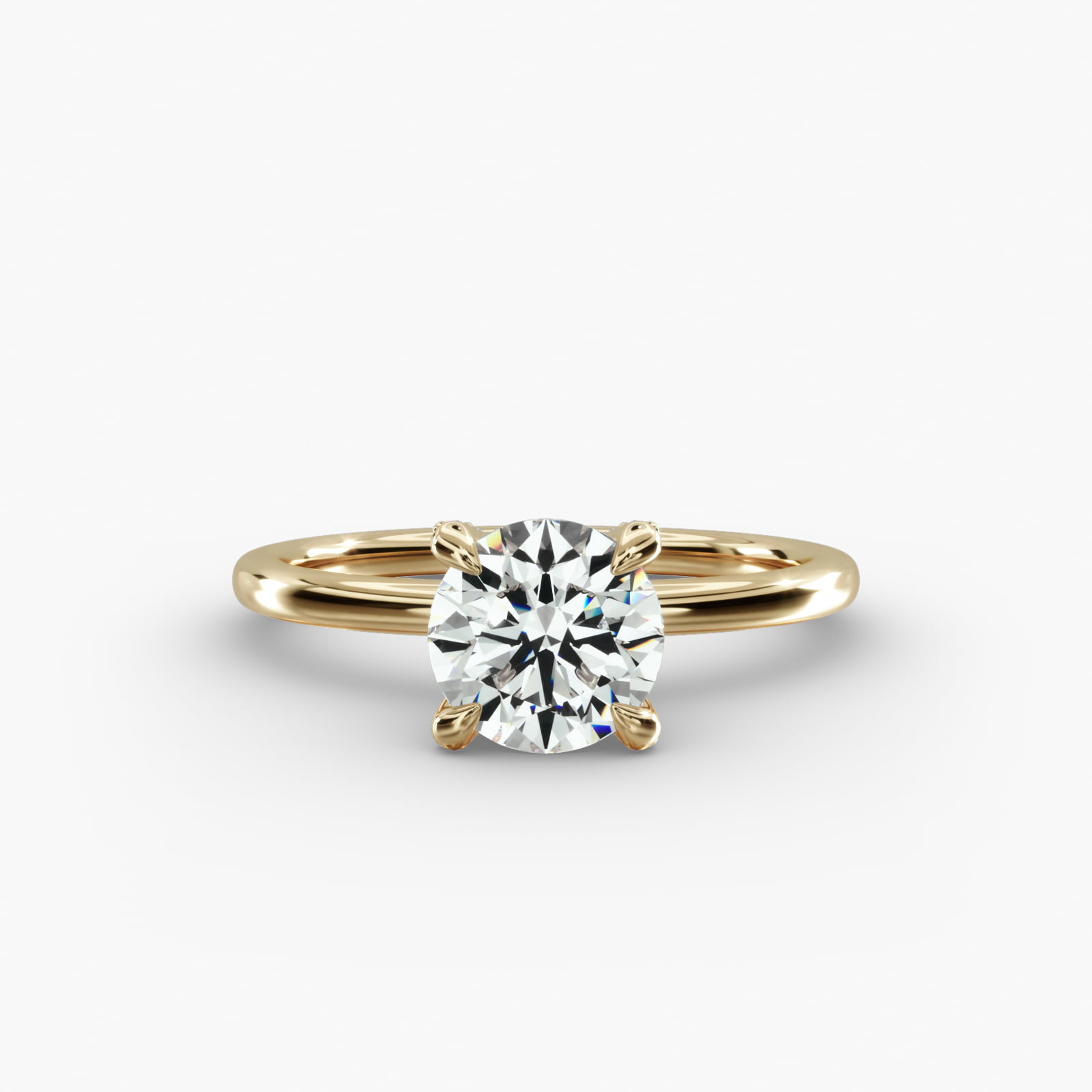 Solitaire Engagement Ring Diamond Tulip Head