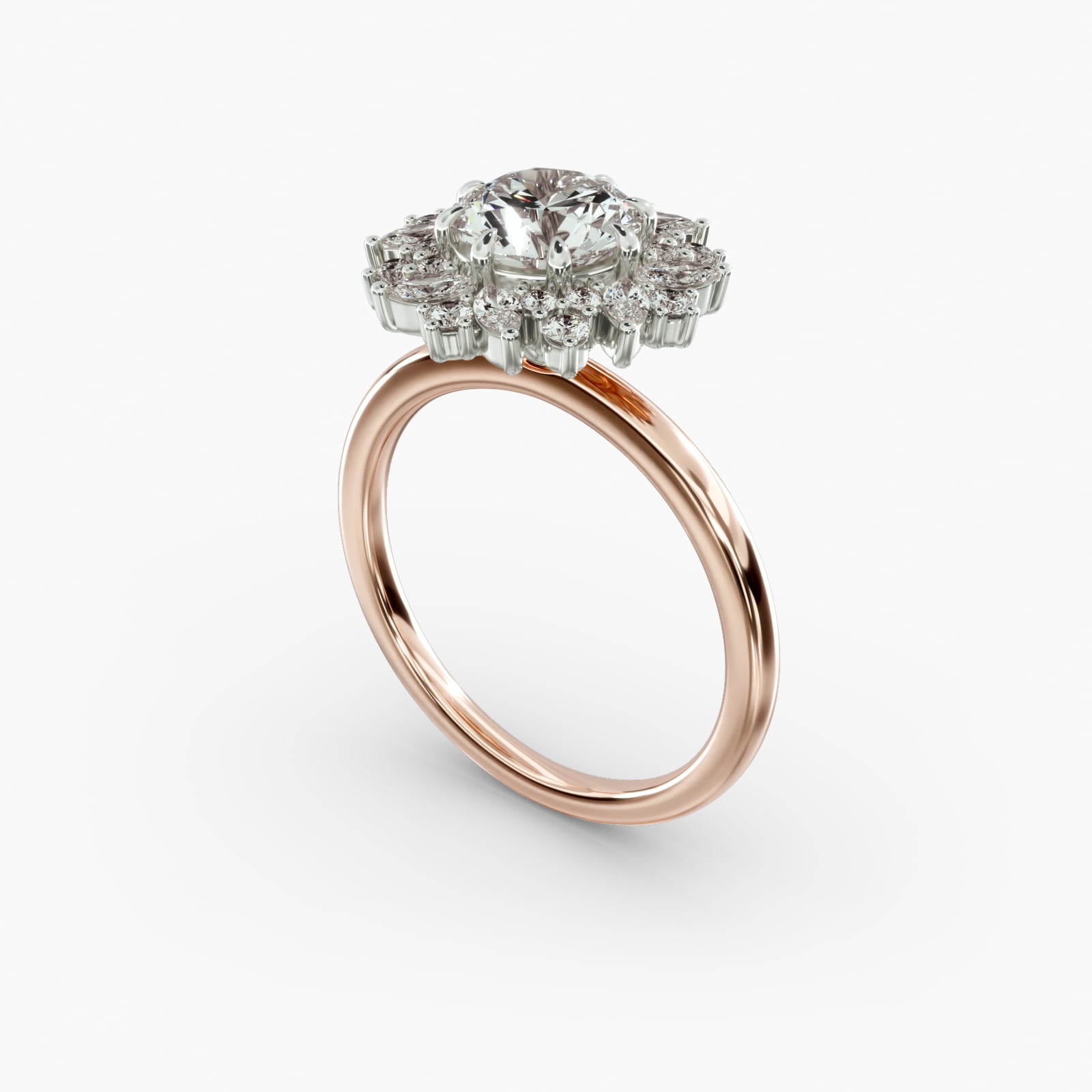 Fancy Solitaire Riings Solitaire Engagement Ring Fancy Halo Head