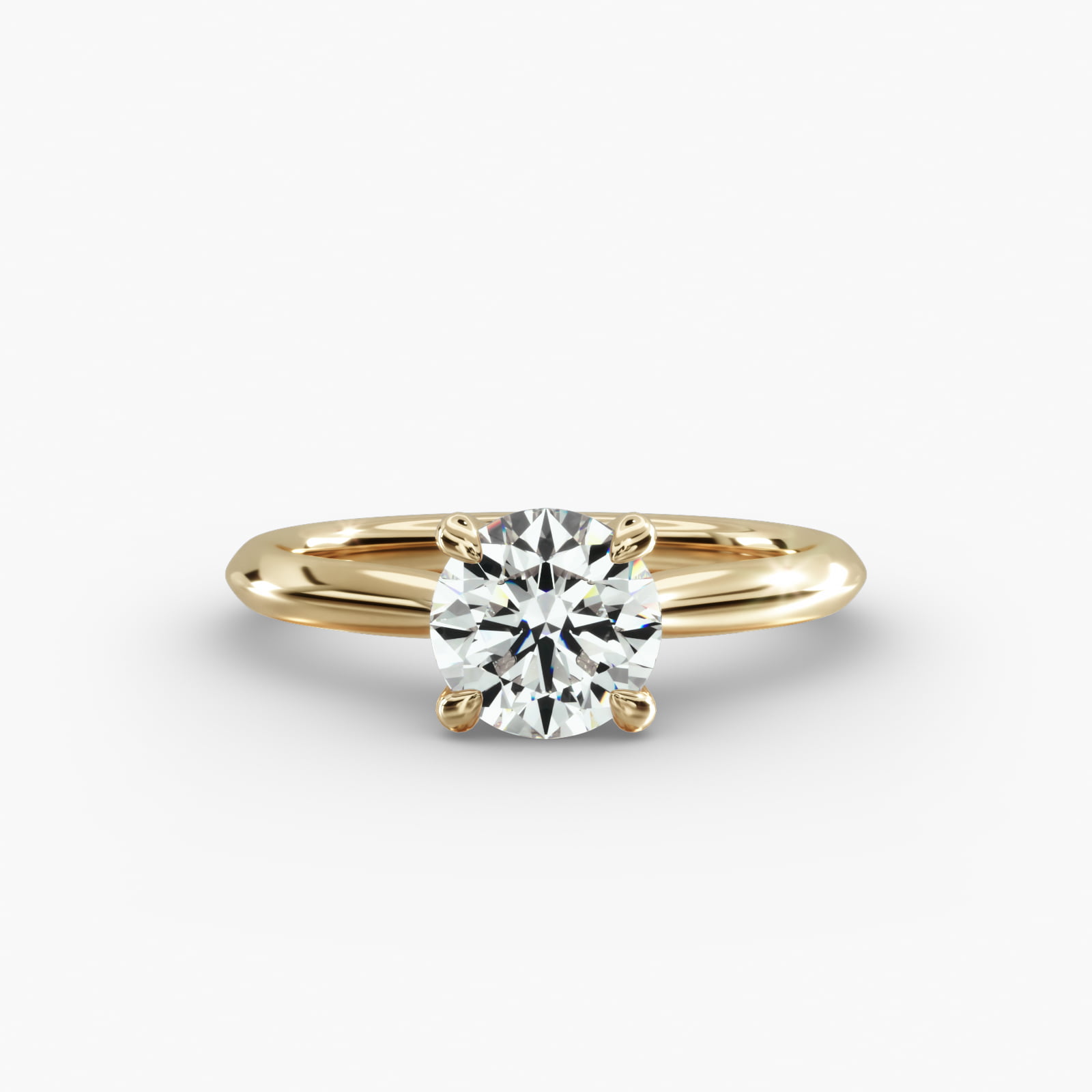 Knife Edge Solitaire Engagement Ring Classic Basket Head