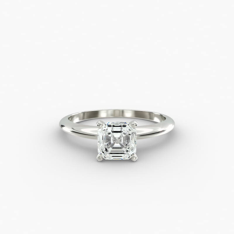 Classic Four Prong Solitaire Engagement Ring in Platinum