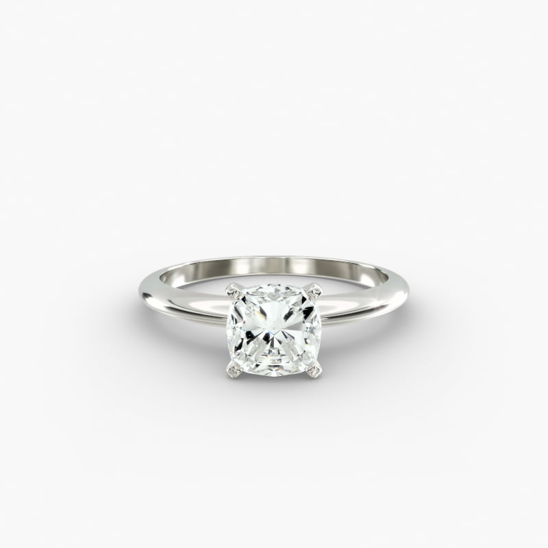 Classic Four Prong Solitaire Engagement Ring in Platinum