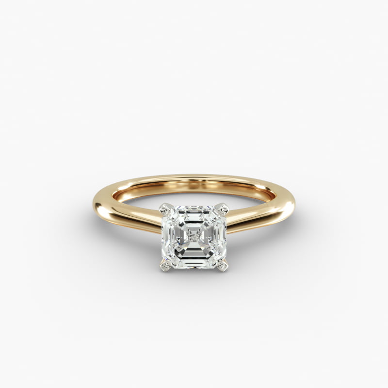 Petite Solitaire Engagement Ring in 14k Yellow Gold