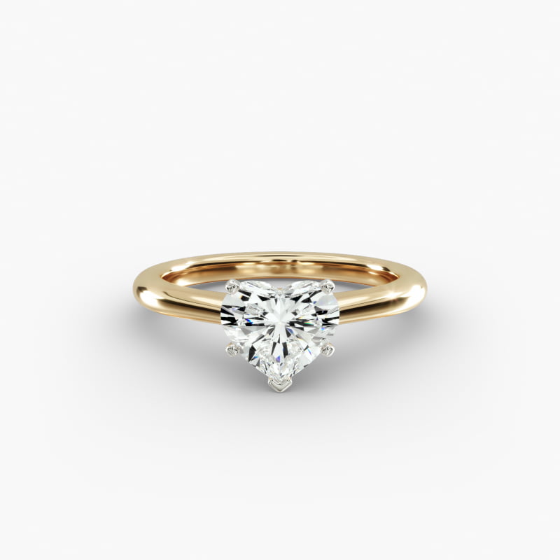 Petite Solitaire Engagement Ring in 14k Yellow Gold