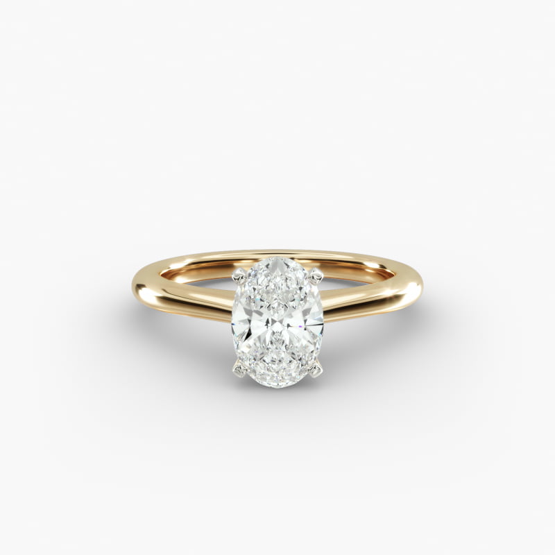 Petite Solitaire Engagement Ring in 14k Yellow Gold