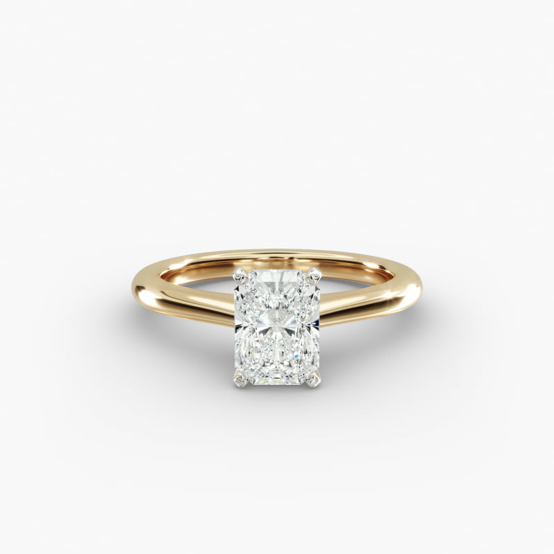 Petite Solitaire Engagement Ring in 14k Yellow Gold