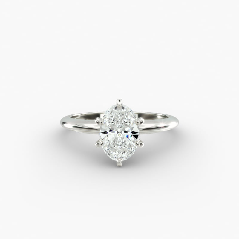 Classic Six-Prong Solitaire Engagement Ring in Platinum