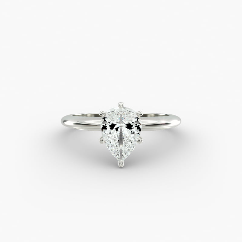 Classic Six-Prong Solitaire Engagement Ring in Platinum