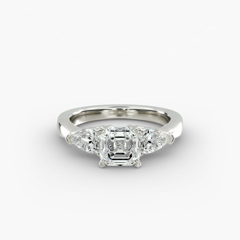 Classic Pear Shaped Lab-Grown Diamond Engagement Ring in Platinum (1/2 ct. tw.)