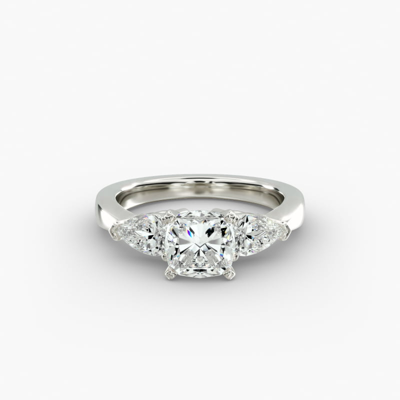 Classic Pear Shaped Lab-Grown Diamond Engagement Ring in 14k White Gold (1/2 ct. tw.)