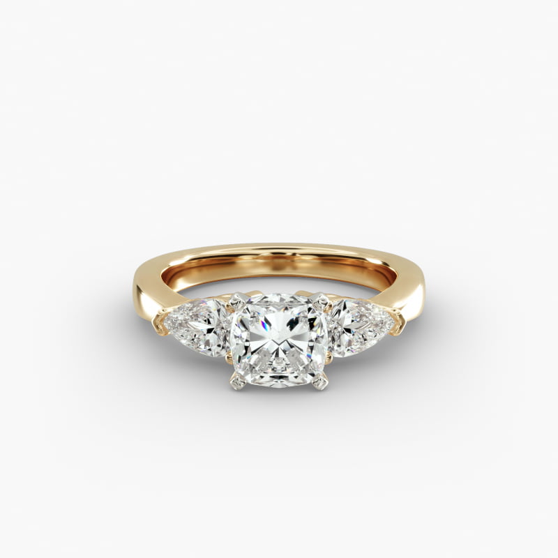 Classic Pear Shaped Lab-Grown Diamond Engagement Ring in 14K Yellow Gold (1/2 ct. tw.)