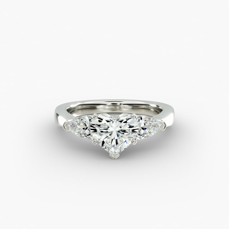 Classic Pear Shaped Lab-Grown Diamond Engagement Ring in Platinum (1/2 ct. tw.)