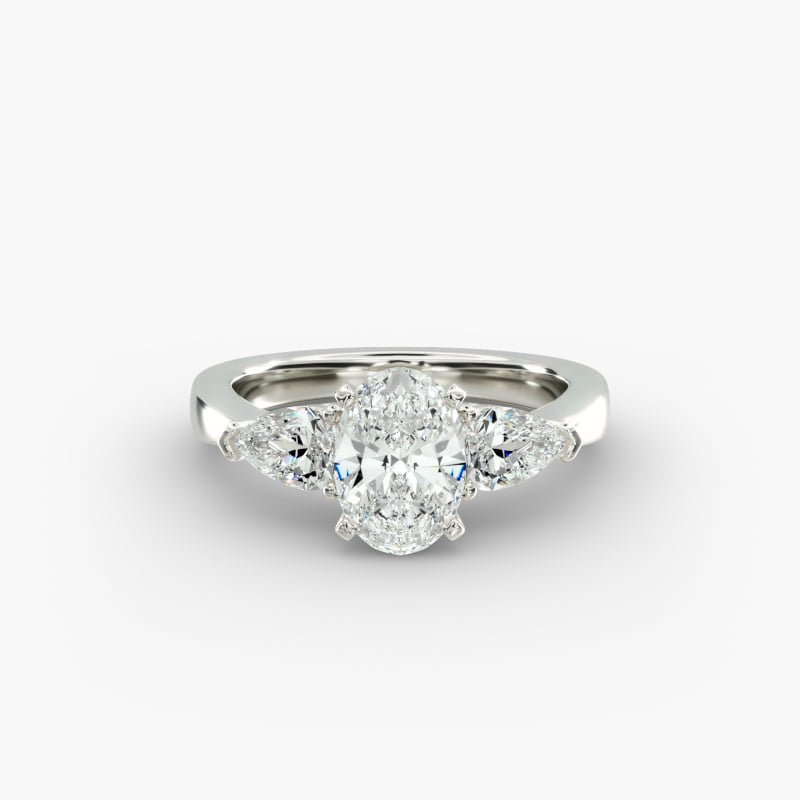 Classic Pear Shaped Lab-Grown Diamond Engagement Ring in Platinum (1/2 ct. tw.)