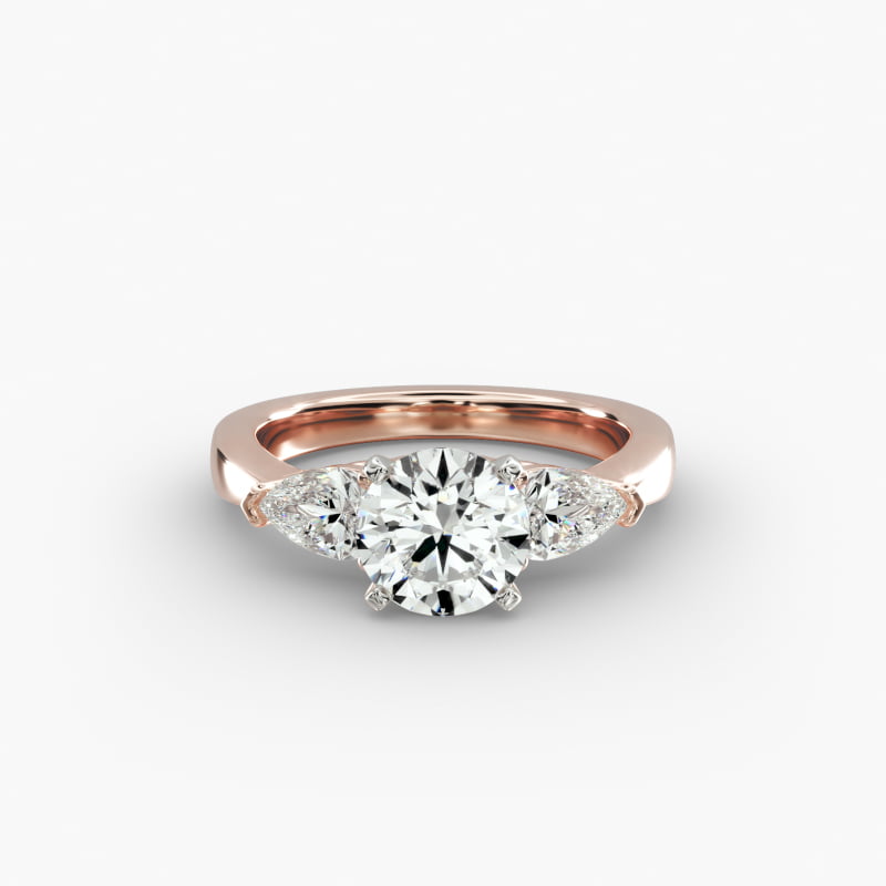 Classic Pear Shaped Diamond Engagement Ring in 14k Rose Gold (1/2 ct. tw.)