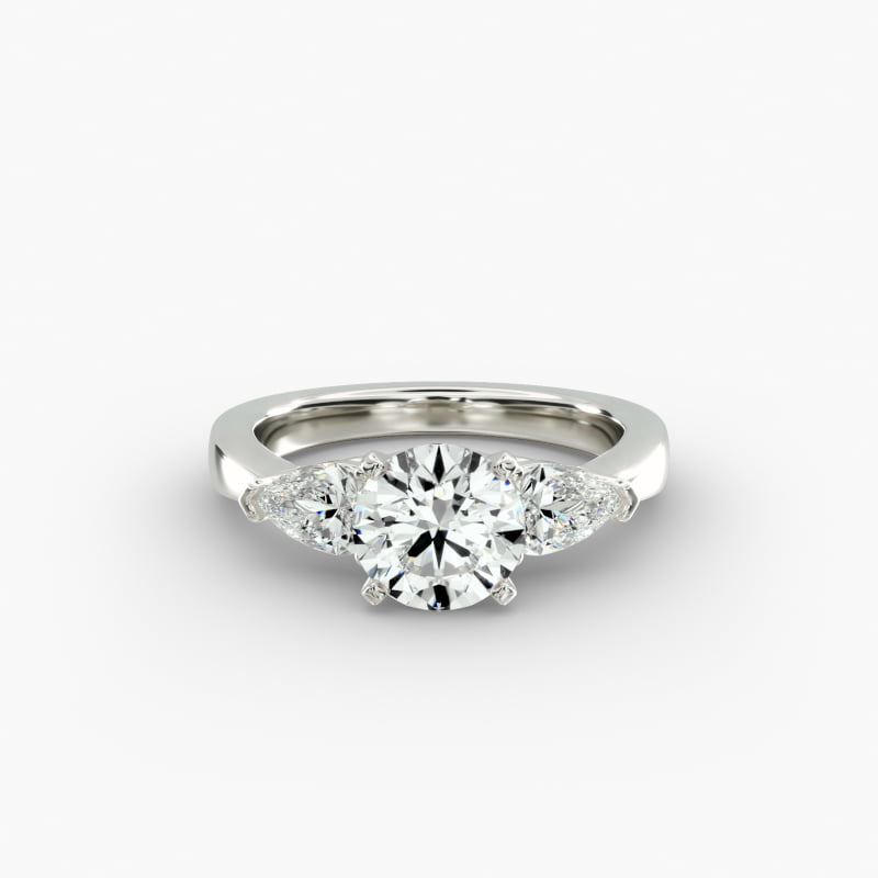 Classic Pear Shaped Diamond Engagement Ring in Platinum (1/2 ct. tw.)