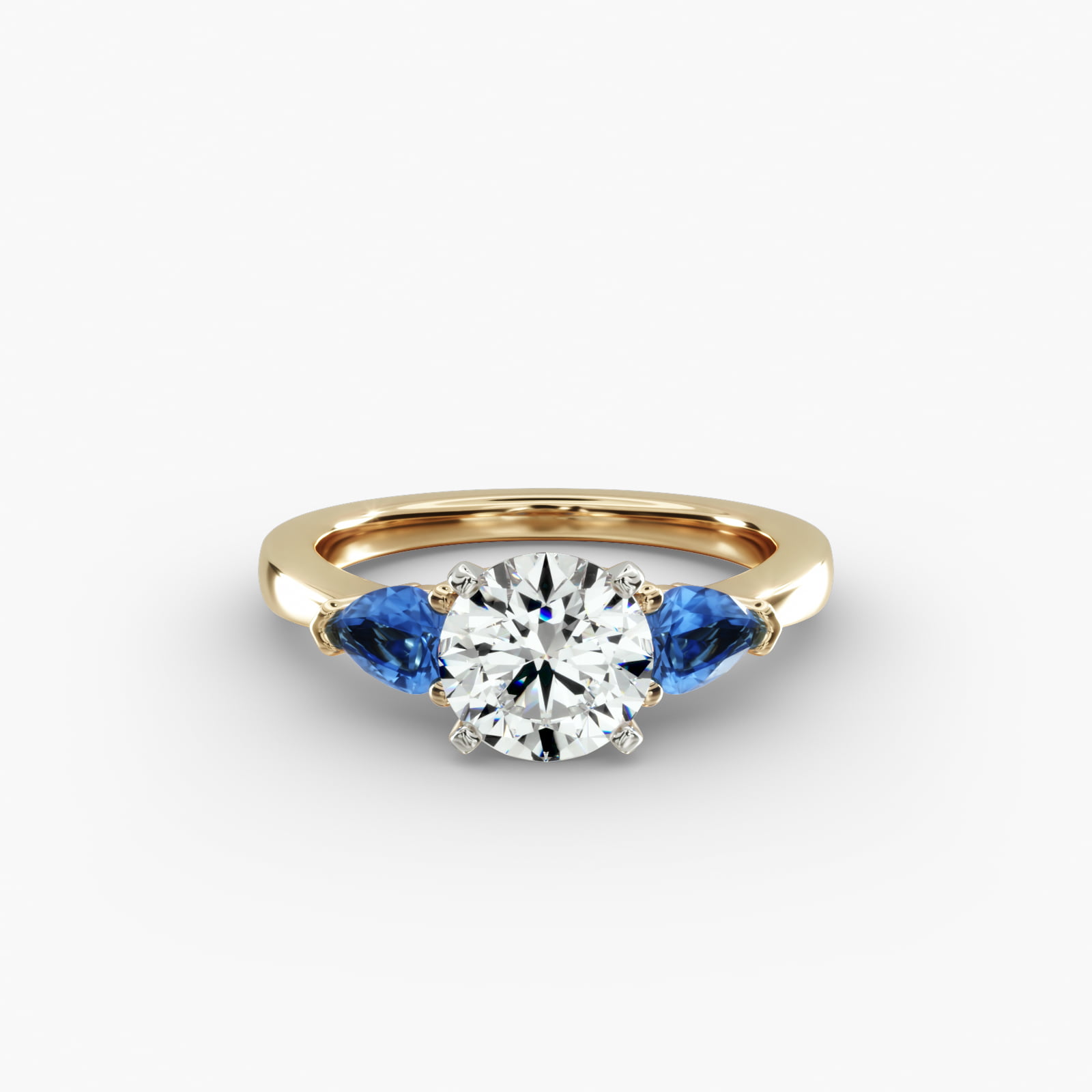 Sapphire Sidestone Engagement Rings Blue Nile