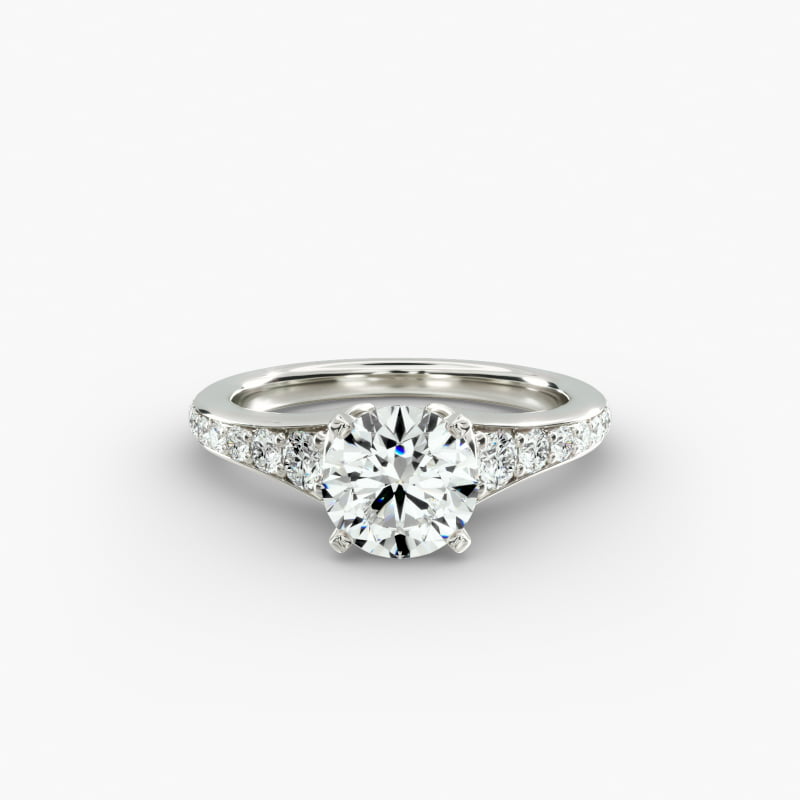 Graduated Diamond Engagement Ring in 14k White Gold (1/3 ct. tw.)