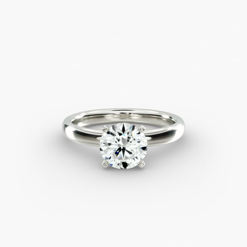 Classic Comfort Fit Solitaire Engagement Ring in Platinum (2.5mm)