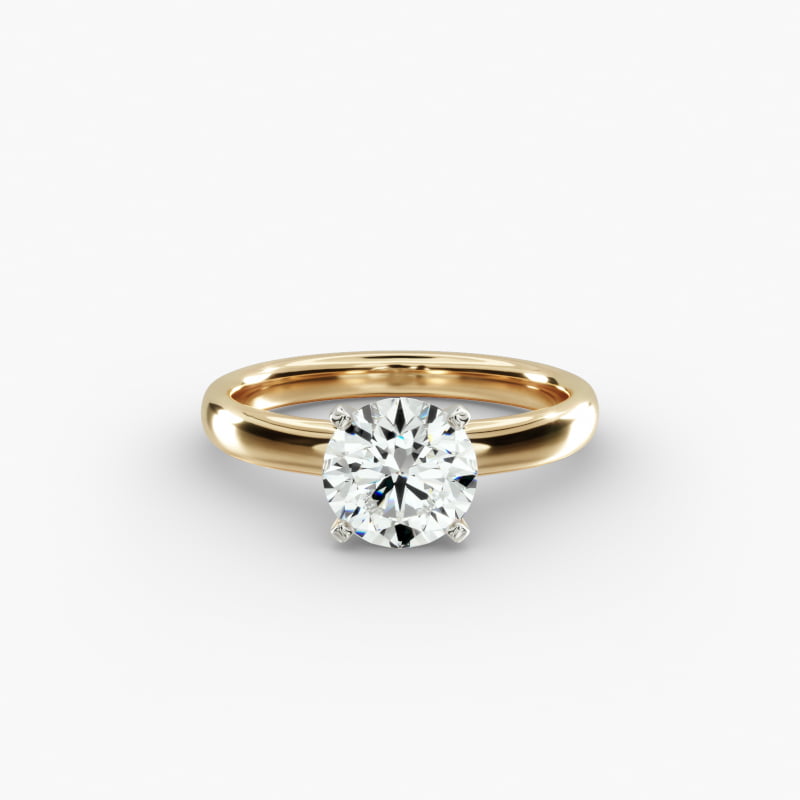 Classic Comfort Fit Solitaire Engagement Ring in 18k Yellow Gold (2.5mm)