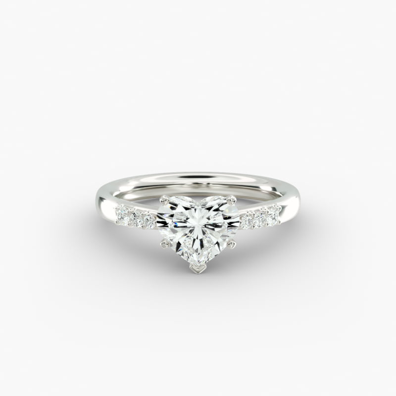 Petite Diamond Engagement Ring in 14k White Gold (1/10 ct. tw.)