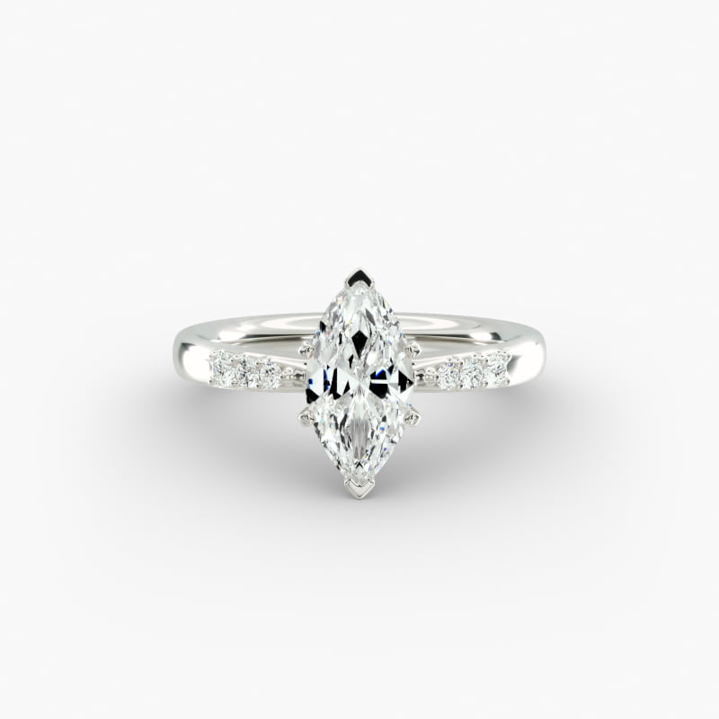 Petite Diamond Engagement Ring in 14k White Gold (1/10 ct. tw.)