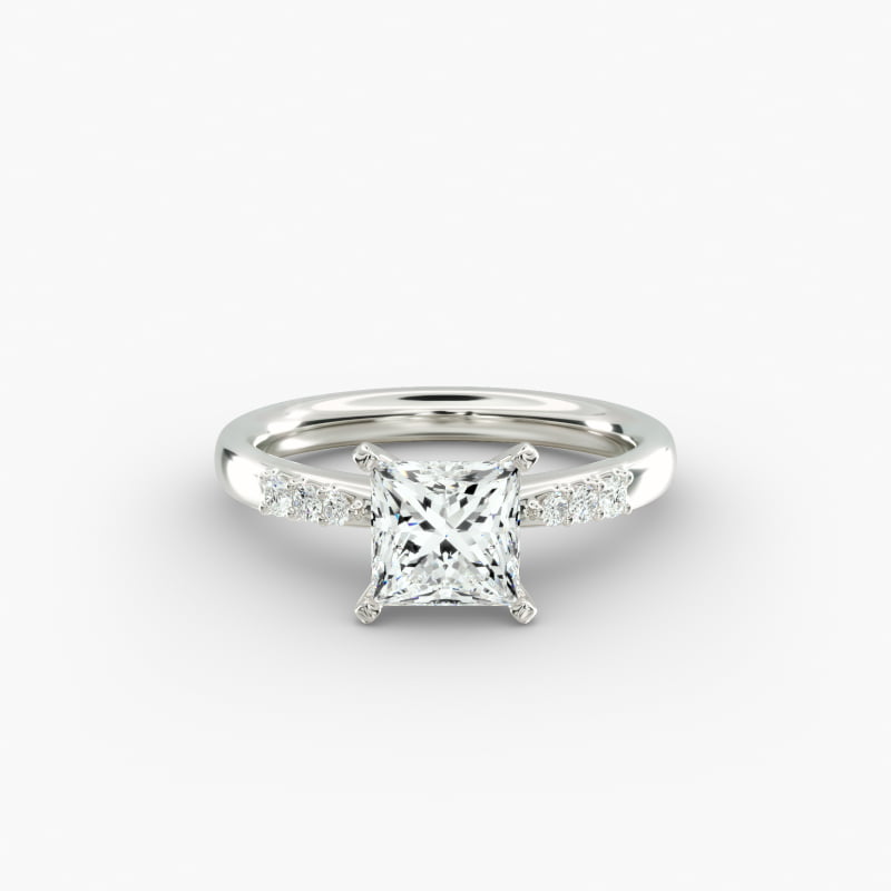 Petite Diamond Engagement Ring in 14k White Gold (1/10 ct. tw.)