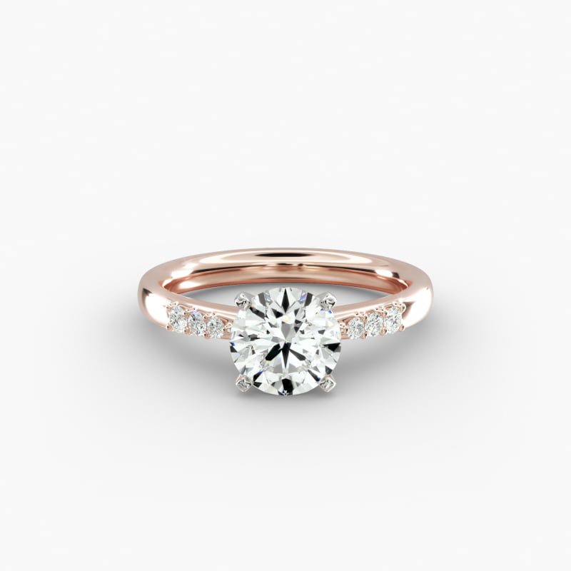 Petite Diamond Engagement Ring in 14k Rose Gold (1/10 ct. tw.)