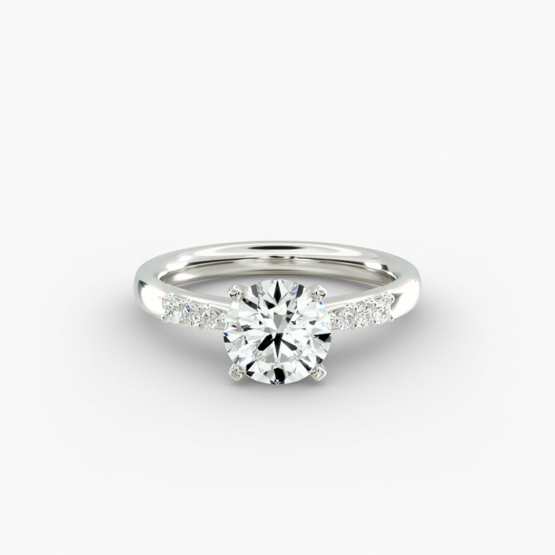 Petite Diamond Engagement Ring in 14k White Gold (1/10 ct. tw.)