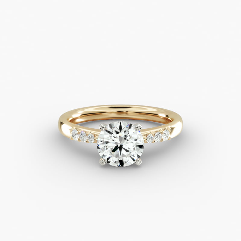 Petite Diamond Engagement Ring in 14k Yellow Gold (1/10 ct. tw.)