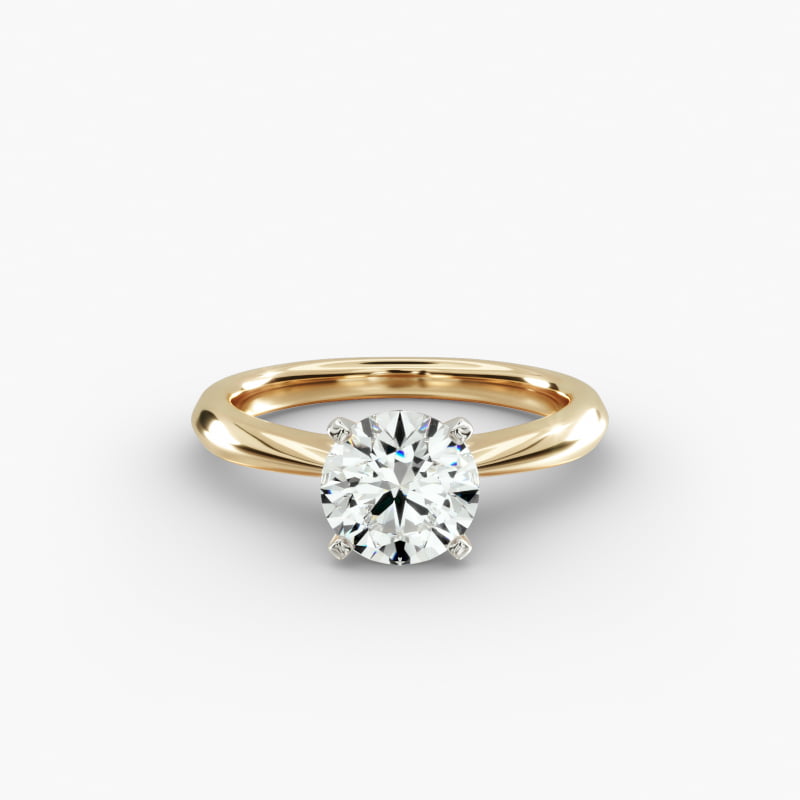 ZAC ZAC POSEN Knife-Edge Solitaire Engagement Ring in 14k Yellow Gold
