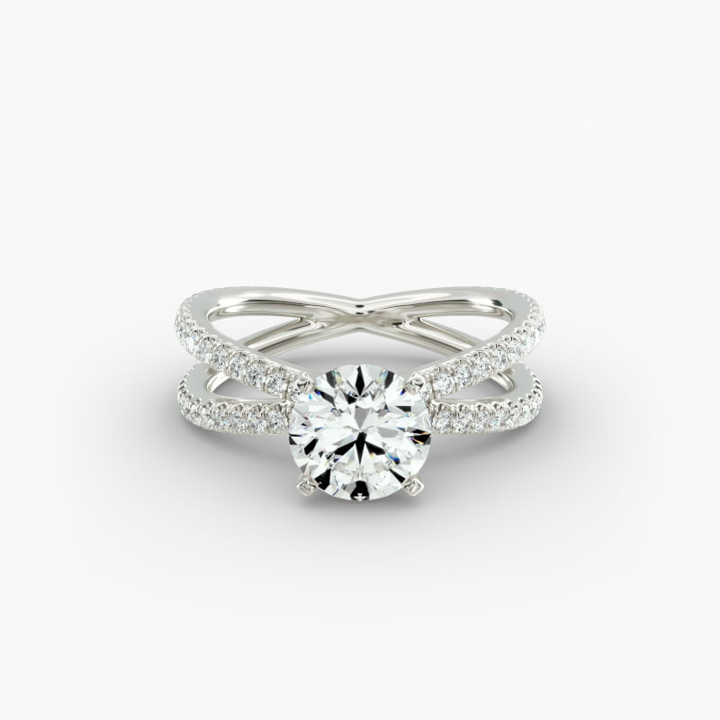 Blue Nile Studio Empress Diamond Engagement Ring in Platinum (1/3 ct. tw.)