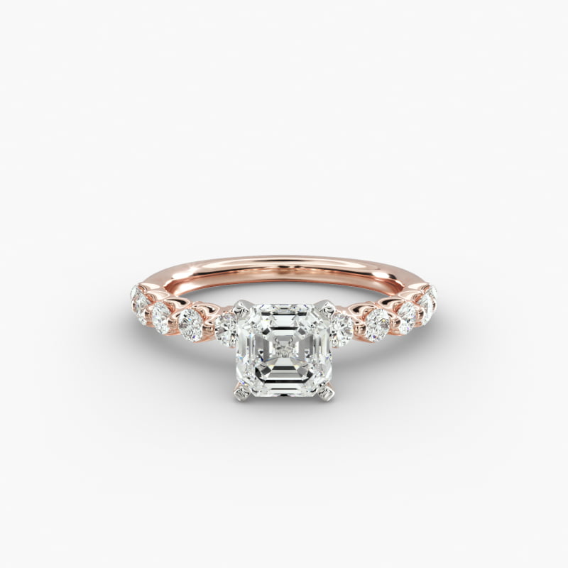 Floating Lab-Grown Diamond Engagement Ring in 14k Rose Gold (3/8 ct.tw.)