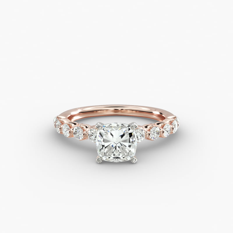 Floating Lab-Grown Diamond Engagement Ring in 14k Rose Gold (3/8 ct.tw.)