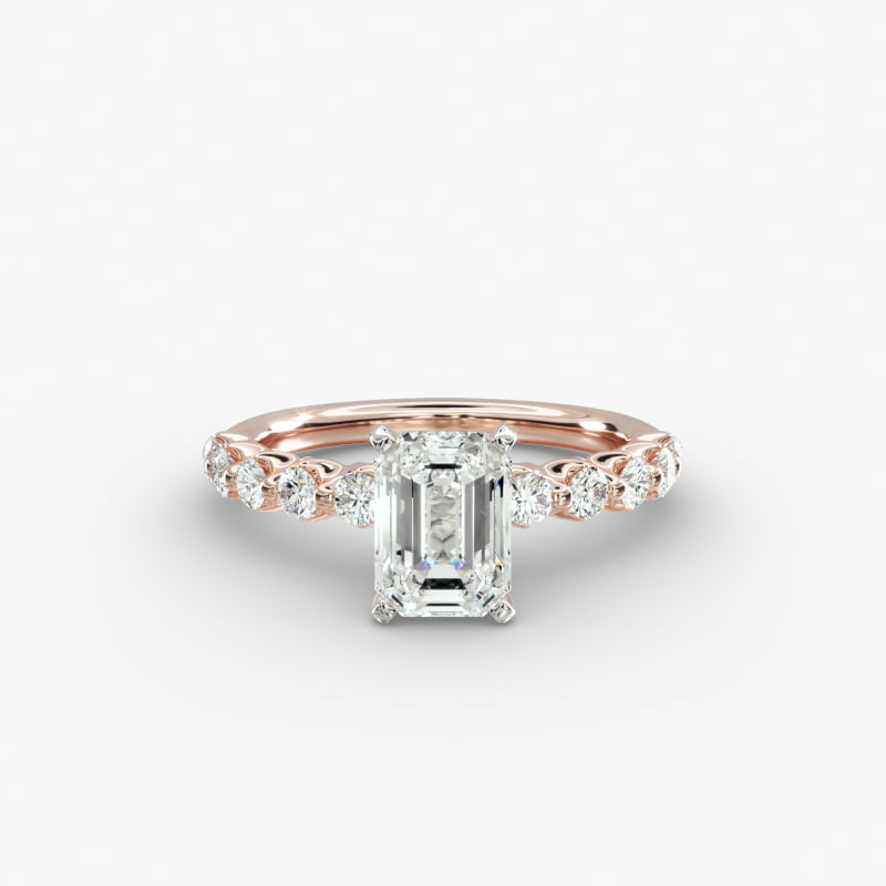 Floating Lab-Grown Diamond Engagement Ring in 14k Rose Gold (3/8 ct.tw.)