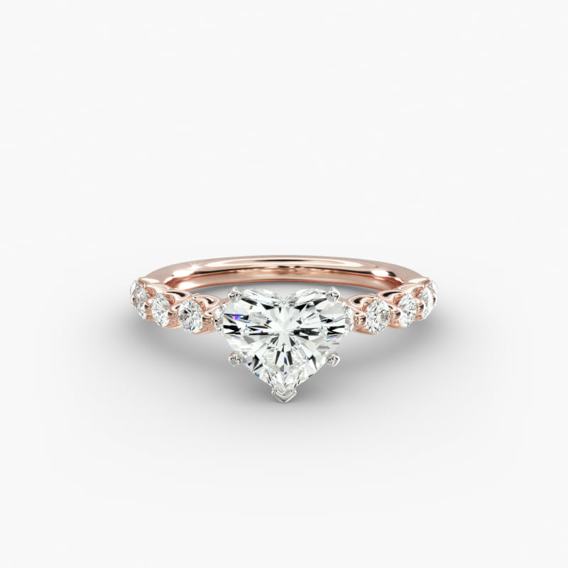 Floating Lab-Grown Diamond Engagement Ring in 14k Rose Gold (3/8 ct.tw.)