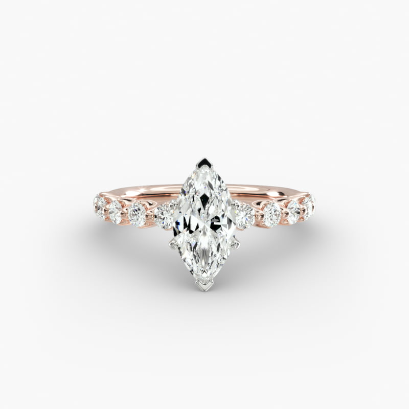 Floating Lab-Grown Diamond Engagement Ring in 14k Rose Gold (3/8 ct.tw.)